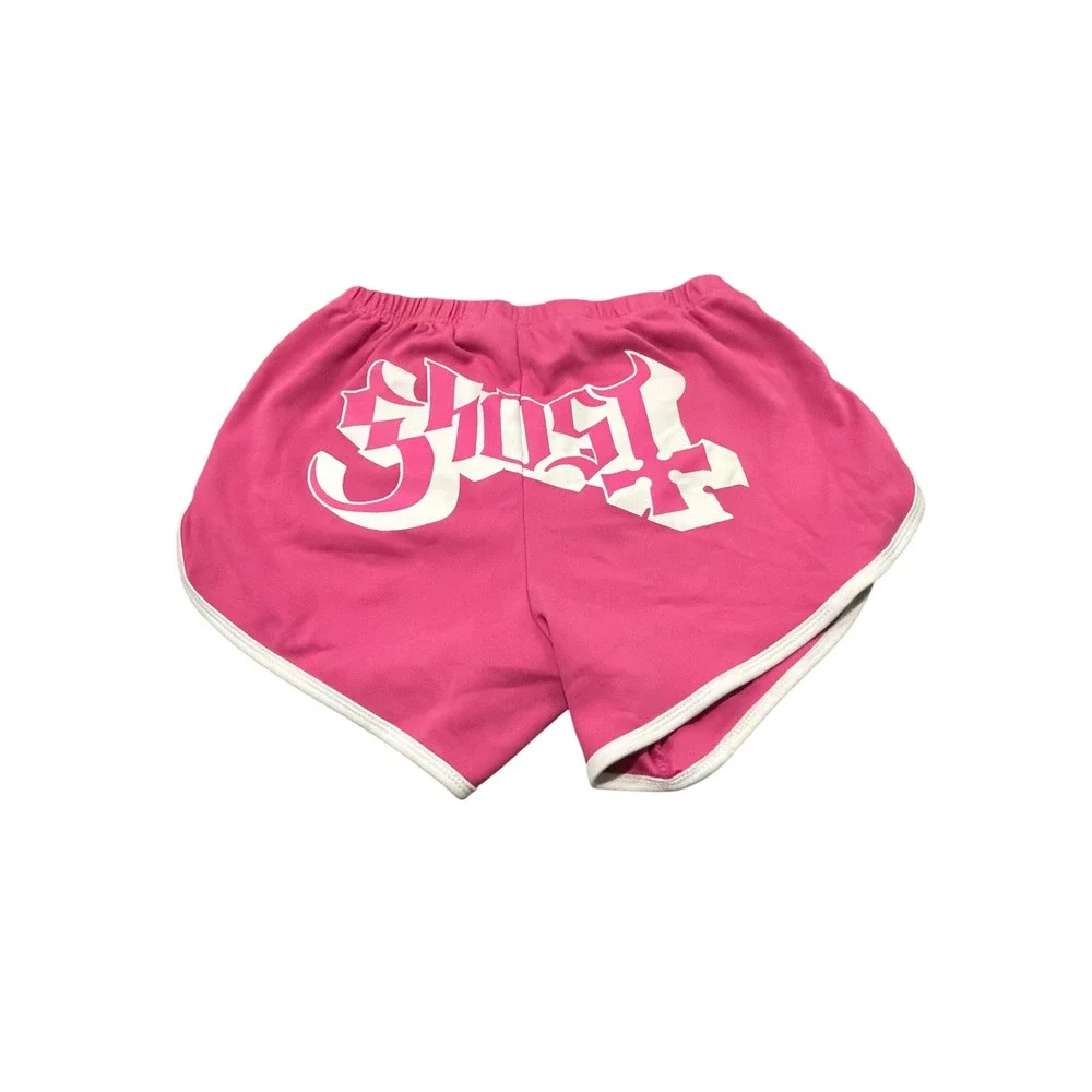 Ghost Band Hot Pink Dolphin Shorts Grucifix Logo Back Graphic XL Cotton